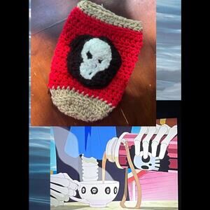 ONE PIECE BROOK Inspired Skull Crochet Watet Bottle Holder